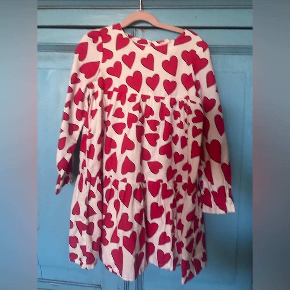 Boden Pink and Red Heart Dress